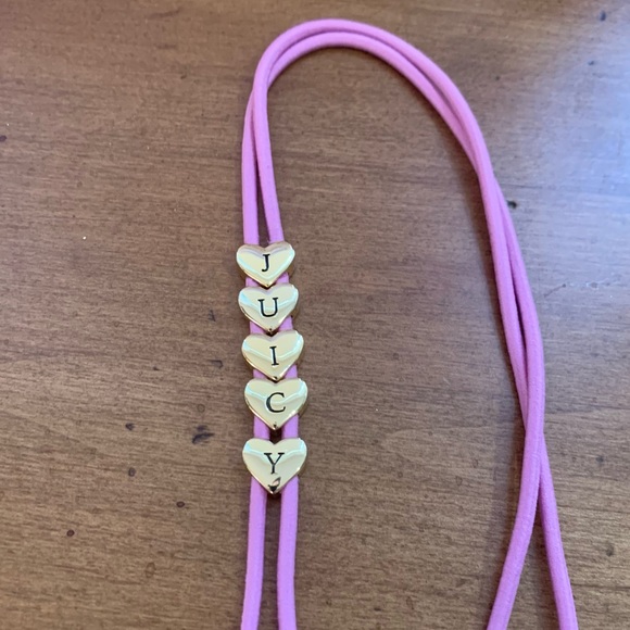 Juicy Couture Elastic Gold Heart Letter Headband New with Tags